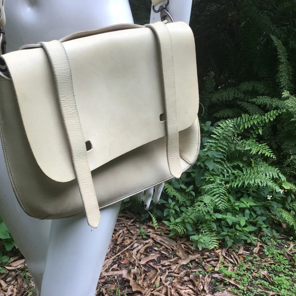Vintage infinity Firenze leather satchel bag - Picture 5 of 6
